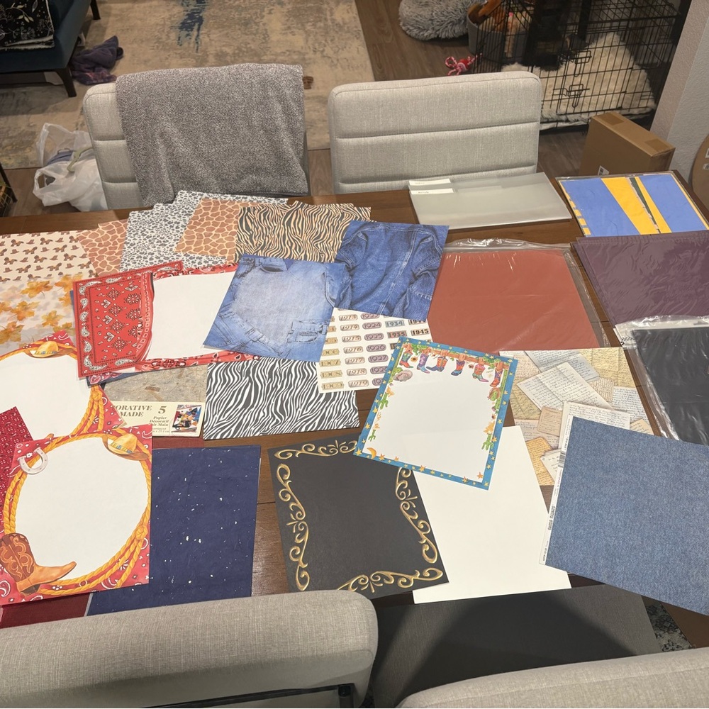 Assorted Decorative Craft Paper Pack - Mixed Patterns & Colors
